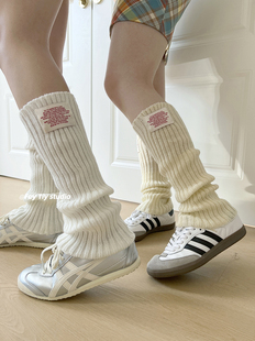 保暖小腿袜女y2k中筒腿套 韩国2024新款 超百搭针织堆堆袜套秋冬季