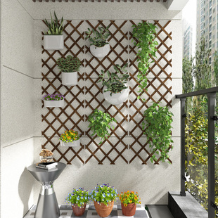 饰花园墙面植物花盆挂架 阳台花架悬挂网格壁挂式 墙壁置物架墙上装