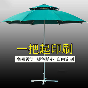 户外遮阳伞沙滩伞大型景区庭院双顶摆摊伞大号户外太阳伞圆形雨伞