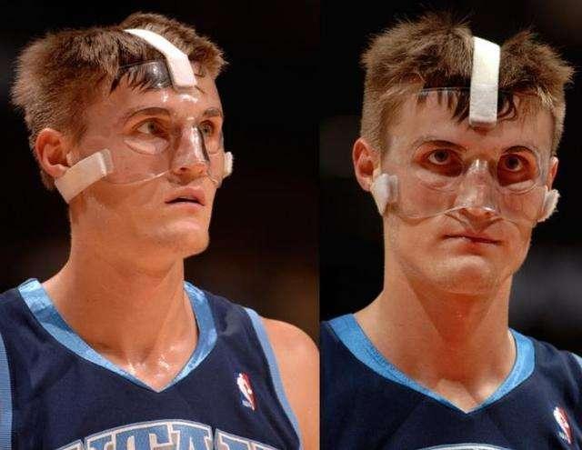 nba球星为什么会戴面罩(NBA5种经典面具哪种辨识度高？奥尼尔也戴过，科比佩戴“蝙蝠侠”)