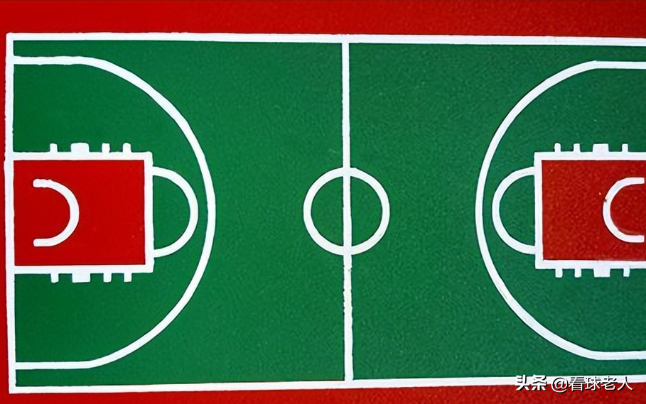 篮球场地标准尺寸图片(常识篇：篮球场的标准尺寸，NBA三分线并不是圆的)