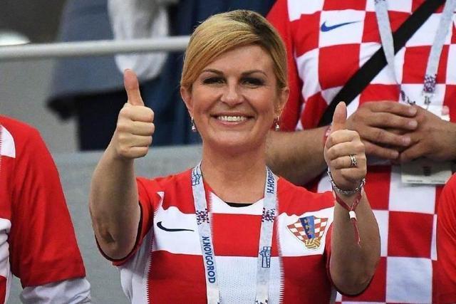 18世界杯克罗地亚女总统(克罗地亚女总统：晚餐和各国首脑看球，大家都为我们欢呼，周日夺冠)