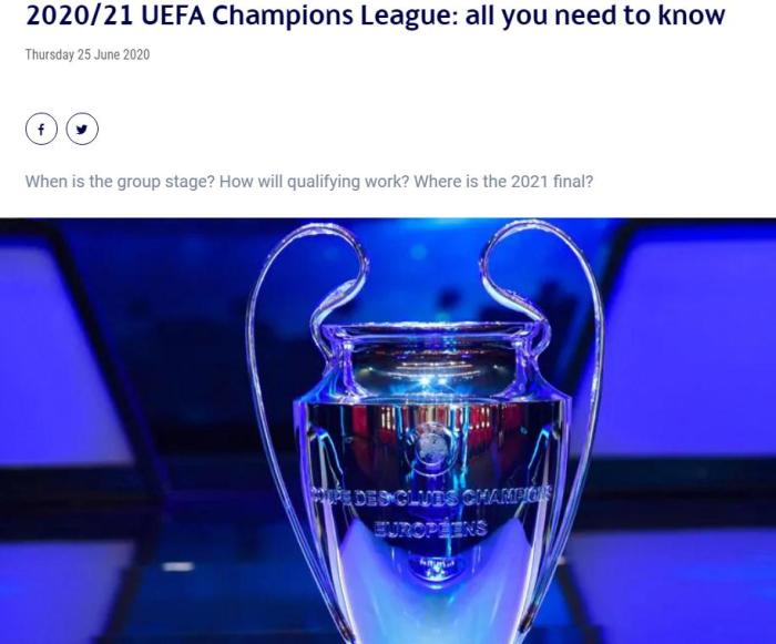 欧冠直播赛程表(欧足联公布下赛季欧冠赛程：决赛5月29日进行)