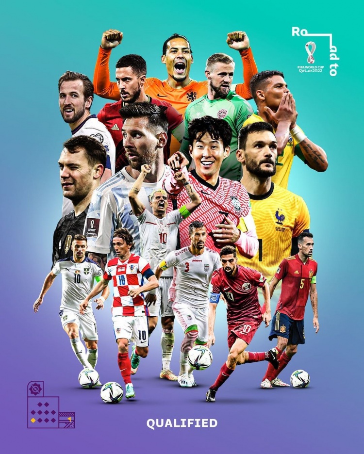 2022世界杯参赛球队有几支(席位已定15席！世界杯官方晒海报：谁能在3月份晋级?)