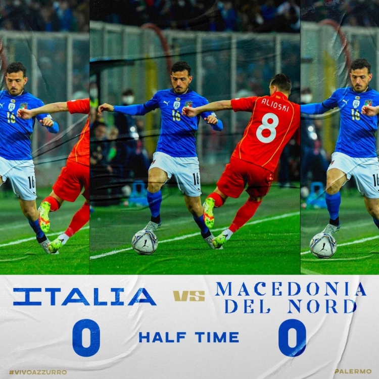 意大利对北马其顿直播(半场-贝拉尔迪失良机弗洛伦齐救险 意大利0-0北马其顿)