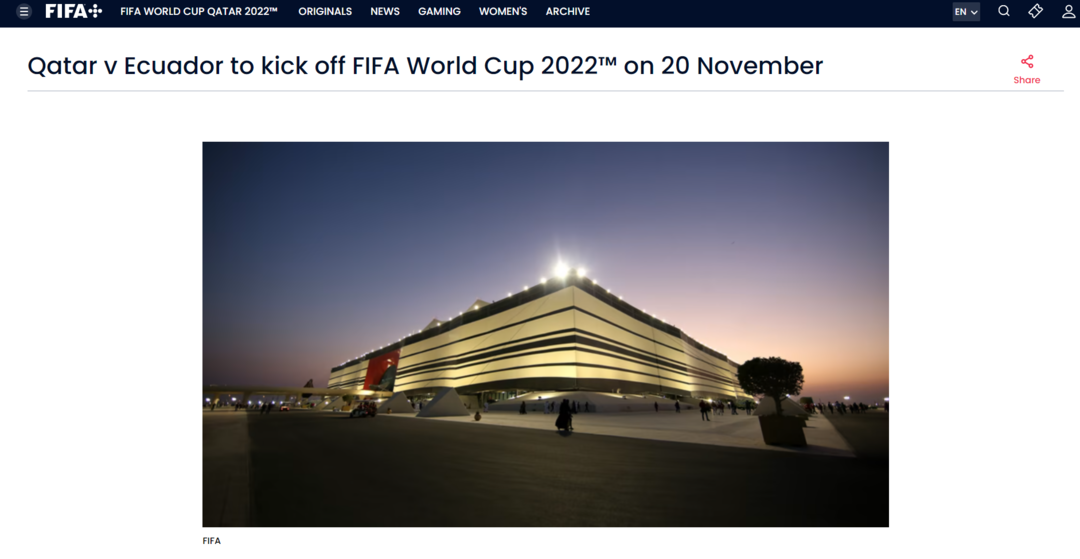 世界杯在什么国家进行(卡塔尔世界杯将于11月20日开赛，比原计划提前一天)